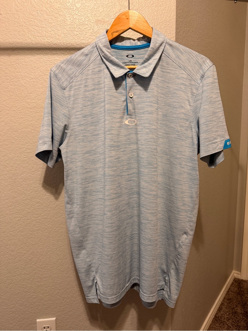 Oakley Men’s Light Blue Heather Polo Shirt